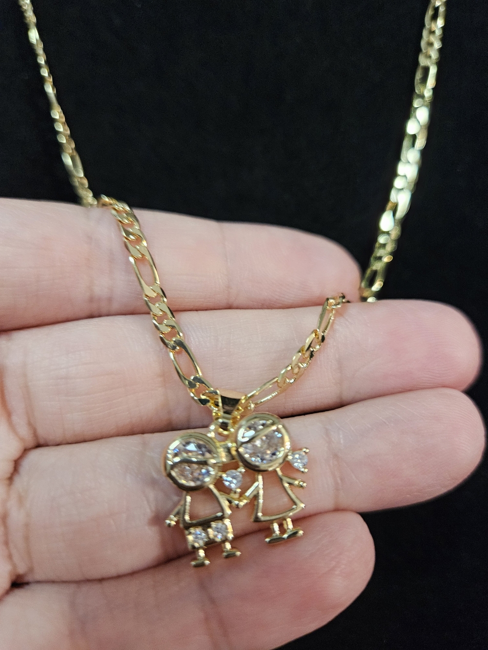 Gold Plated Crystal Kids Pendant Necklace